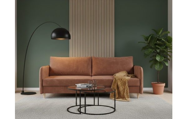 Sofa Harry letto 56 na sprężynach z funkcją spania i pojemnikiem